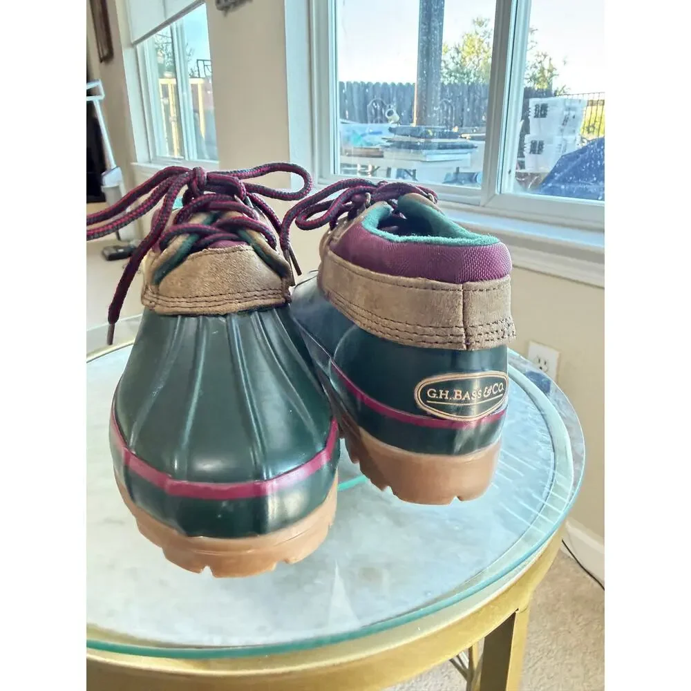 G.H. Bass Ontario Thermolite Duck Shoes Women’s 8 Green Rain Boots